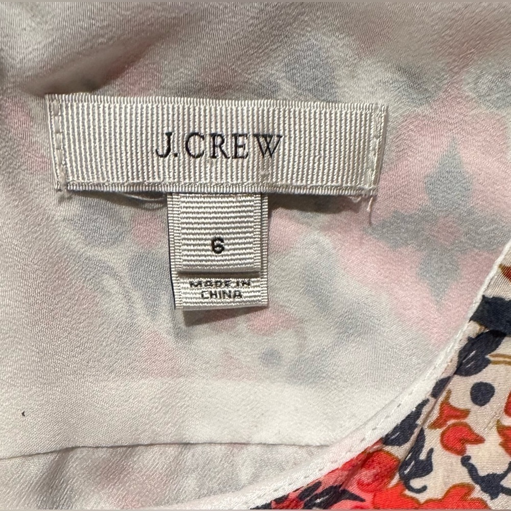 J. Crew California Poppy Dress Silk Medallion Pattern Women’s Size 6 - Picture 7 of 14